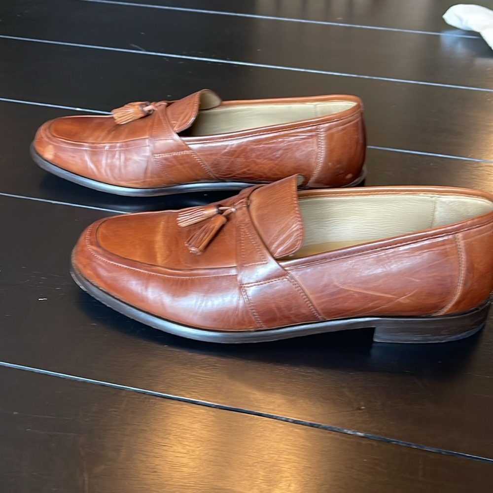Johnston & Murphy slip on tassel loafers pre owned size 11 m - Picture 6 of 10